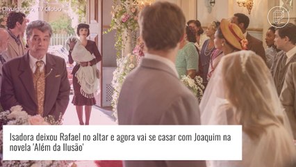 Descargar video: Novela 'Além da Ilusão': Isadora se atrapalha em lua de mel com Joaquim: 'Rafael!'