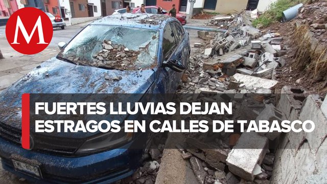 Múltiples afectaciones en varios municipios de Tabasco por lluvias