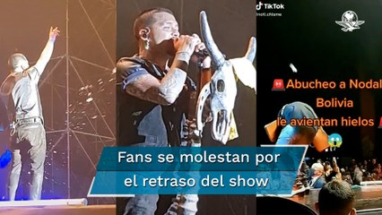 Abuchean y arrojan hielos a Nodal en pleno concierto