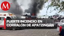 En Michoacán, se incendian más de 100 autos en corralón