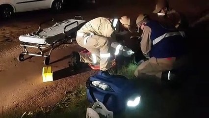 Homem sofre queda de bicicleta e fica ferido no Bairro Periolo