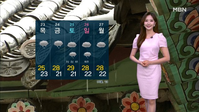 [굿모닝MBN 날씨]무더위 속 남부 소나기…내일 전국 장맛비