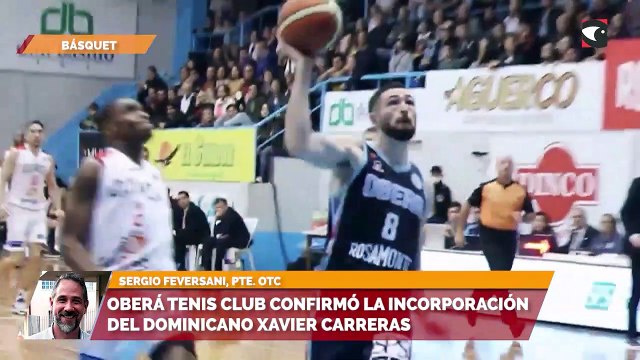 Oberá Tenis Club confirmó la incorporación del dominicano xavier carreras
