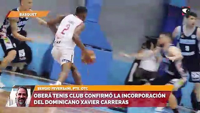 Oberá Tenis Club confirmó la incorporación del dominicano xavier carreras