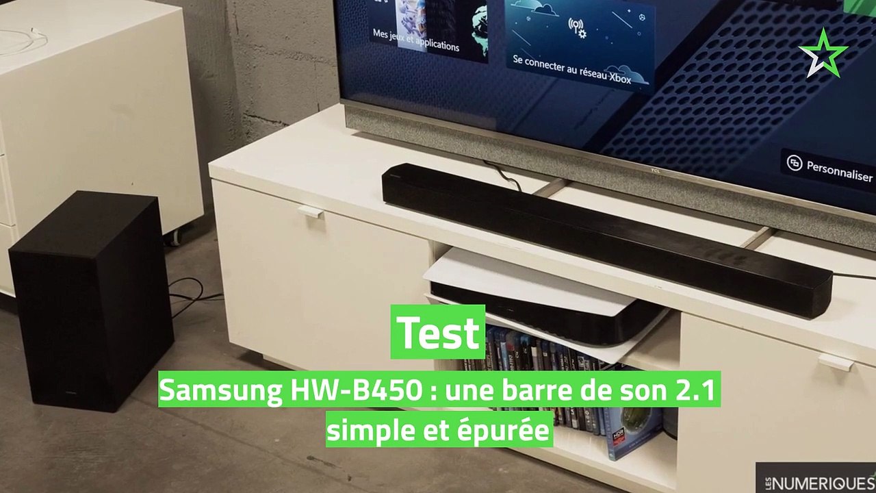 Test Samsung HW-B450 : une barre de son 2.1 simple et épurée