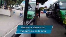 Choferes de camiones protagonizan pelea en Tlalpan