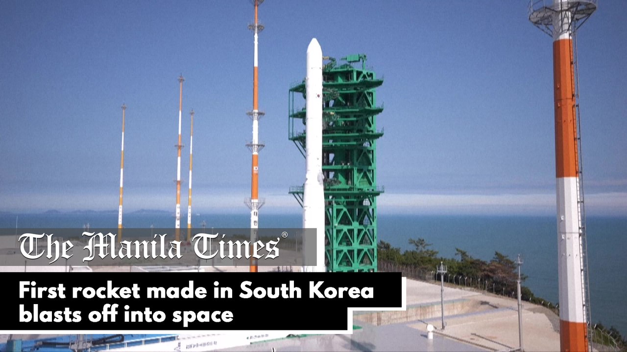 First rocket made in South Korea blasts off into space