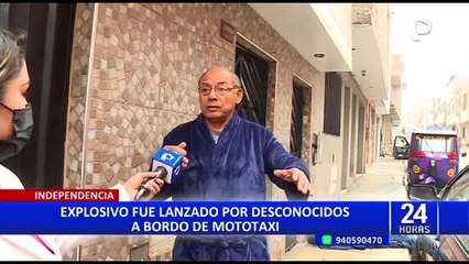 Independencia: vecinos atemorizados tras explosión de artefacto artesanal