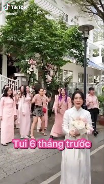 Bắt được hoa cưới, cô gái quay lại cưới người yêu cũ sau “n” lần chia tay