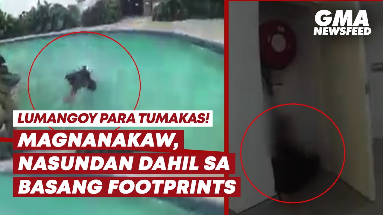 Magnanakaw na lumangoy para tumakas, huli dahil sa basang footprints | GMA News Feed
