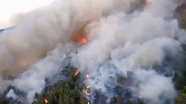 Marmaris'te havadan müdahale yeniden başladı