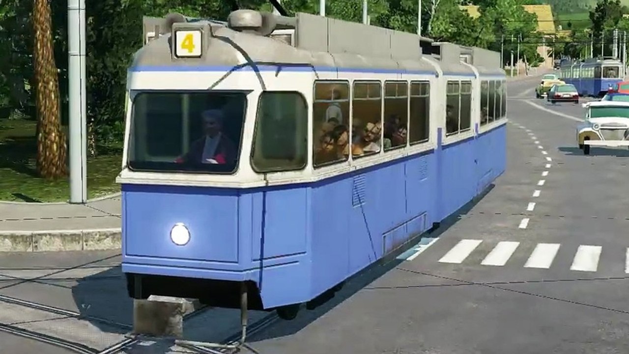 Transport Fever - Release-Trailer: Ingame-Szenen mit Bahn, Flugzeug und LKWs