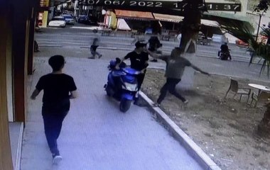 Esnaftan motosiklet hırsızına Osmanlı tokadı şoku