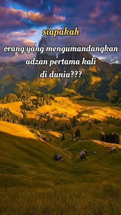 Adzan pertama di dunia