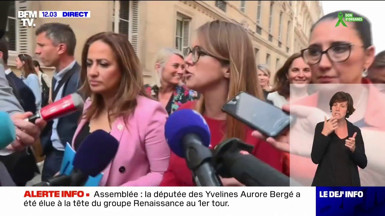 "Je tends la main aux républicains de droite comme de gauche": les premiers mots d'Aurore Bergé en tant que patronne des députés Renaissance