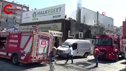 Balık halindeki baca yangını korkuttu