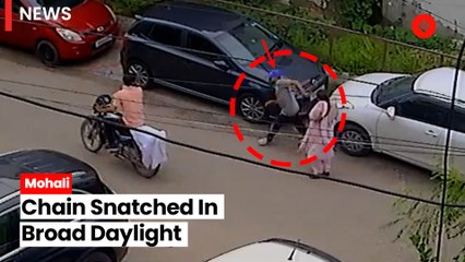 Watch: Two Bike-Borne Men Snatch Gold Chain Of A Woman In Mohali