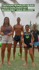 Hilariante. Cristiano Ronaldo dança 'Desenrola, bate, joga de ladinho'.