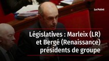 Législatives : Marleix (LR) et Bergé (Renaissance) présidents de groupe