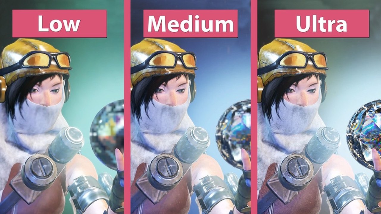Recore - niedrige, mittlere und ultra grafik-details im vergleich
