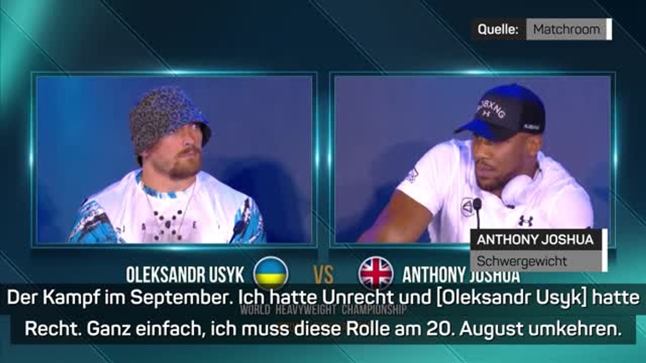 Joshua will gegen Usyk nichts 'verkomplizieren'