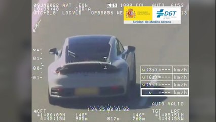 VÍDEO: ¡Qué burrada! La DGT pilla a este Porsche 911 Turbo a 285 km/h por la AP-6