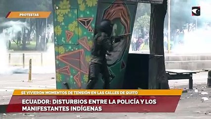 Download Video: Ecuador: disturbios entre la policía y los manifestantes indígenas