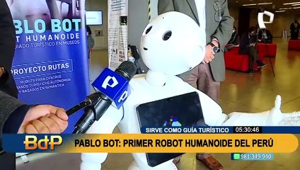 “Pablo Bot”: primer robot humanoide del Perú que servirá como guía turístico