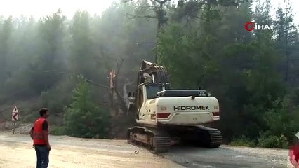 Marmaris'te yürek yakan tablo, havadan görüntülendi