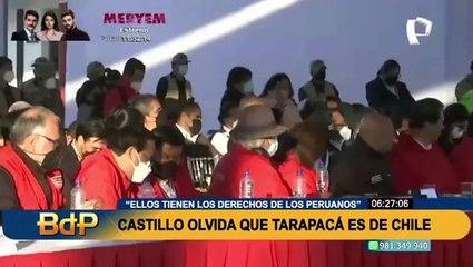 Nuevo lapsus de Pedro Castillo: mencionó a Tarapacá como si fuera territorio peruano