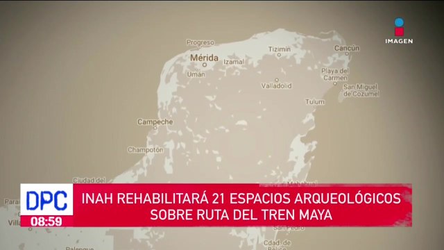 INAH rehabilitará 21 zonas arqueológicas sobre ruta del Tren Maya
