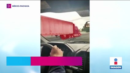 VIDEO: Policías persiguen tráiler robado sobre la México-Pachuca
