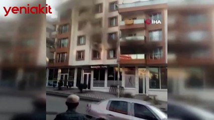 Ankara'da 5 katlı apartmanda yangın paniği!