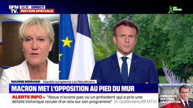 Nadine Morano: On a l'impression qu'Emmanuel Macron découvre le fonctionnement de l'Assemblée nationale