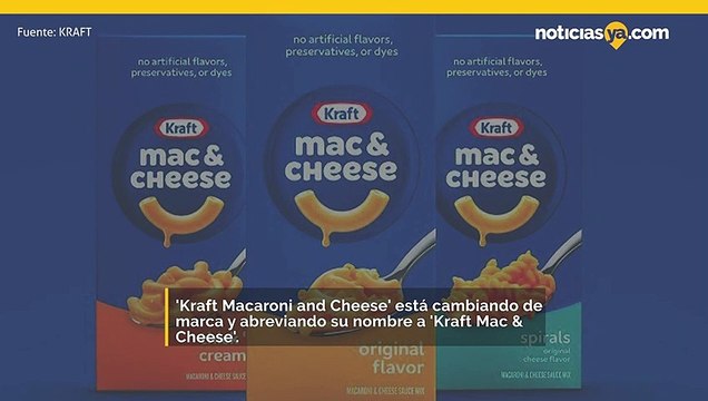 Kraft Macaroni and Cheese está acortando su nombre a Kraft Mac & Cheese