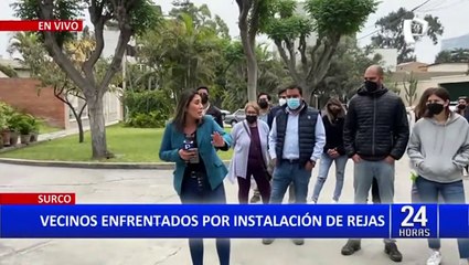 Vecinos enfrentados por instalación de rejas en vecindario de Surco