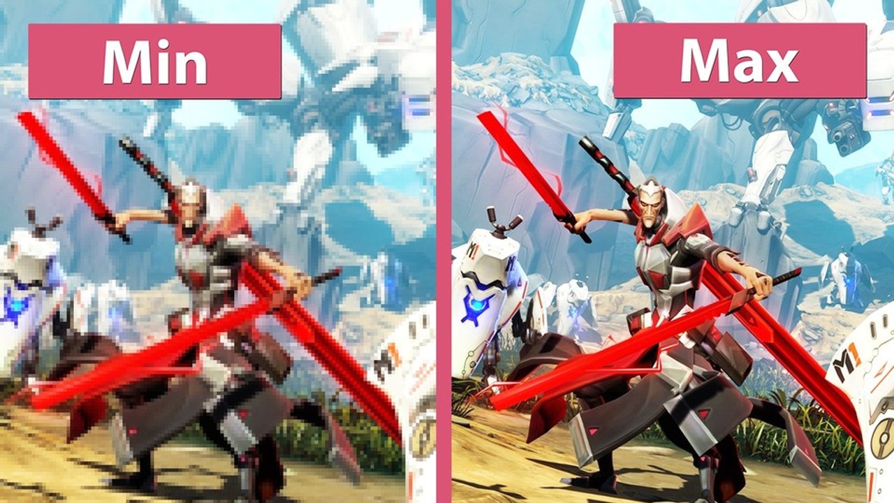 Battleborn (Early Access Preview) - Minimale und maximale Grafik-Details im Vergleich