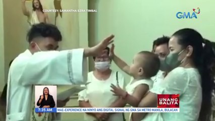 Batang binibinyagan, nag-high five sa pari | UB