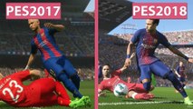 PES 2017 gegen PES 2018 - Erster Grafikvergleich mit offiziellen Screenshots