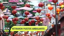 Retiran puestos ambulantes del Barrio Chino, CDMX