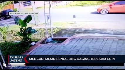 Aksi Pencurian Mesin Penggiling Daging di Kulon Progo Terekam CCTV