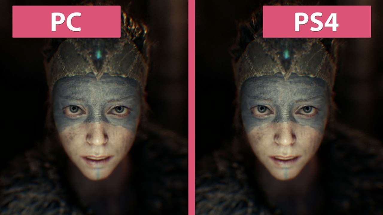 Hellblade senua's sacrifice - pc gegen ps4 im grafikvergleich