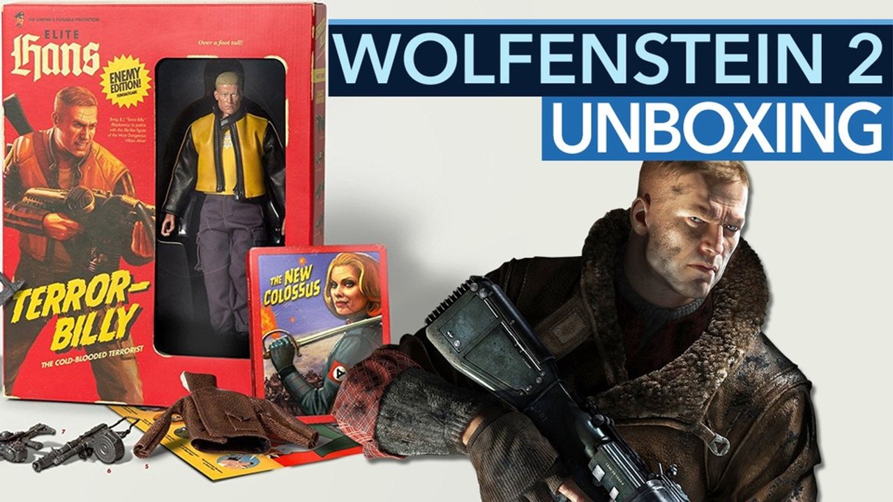 Wolfenstein 2: Collector's Edition - Unboxing-Video: Michi spielt mit Terror-Billy