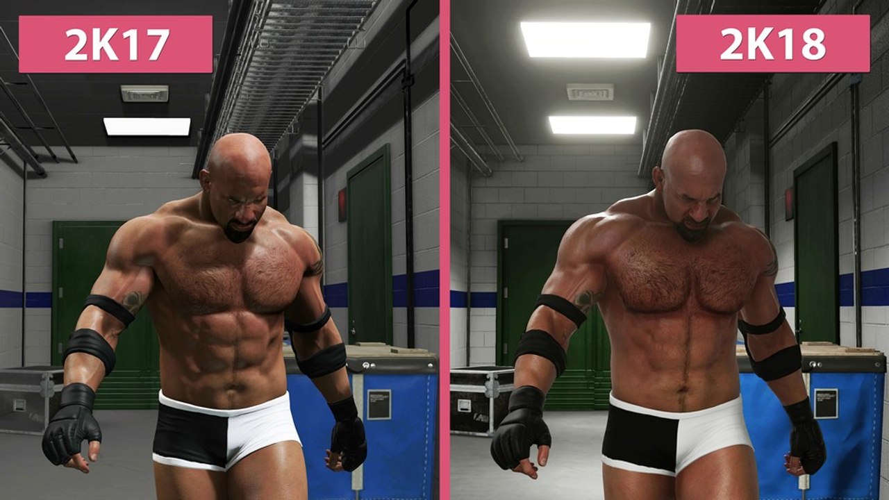WWE 2K17 gegen WWE 2K18 - Einlauf-Sequenz von Bill Goldberg im Vergleich