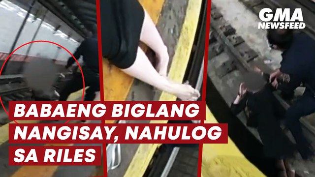 Babaeng biglang nangisay, nahulog sa riles | GMA News Feed