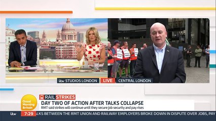 Good Morning Britain - 'The conclusion that you might logically make is that they intend to make some compulsory redundancies.' - RMT Union General Secretary Mick Lynch