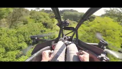 Watch as man completes ‘first ever’ commute in £68k space-age flying car