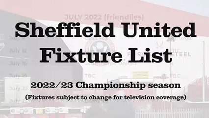 Sheffield United 2022/23 fixtures