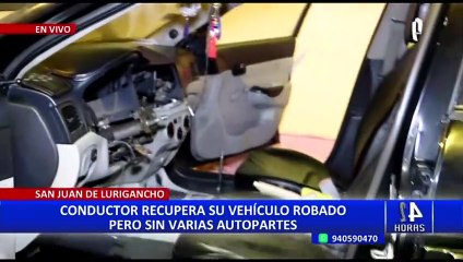 SJL: conductor recupera su vehículo robado completamente desmantelado