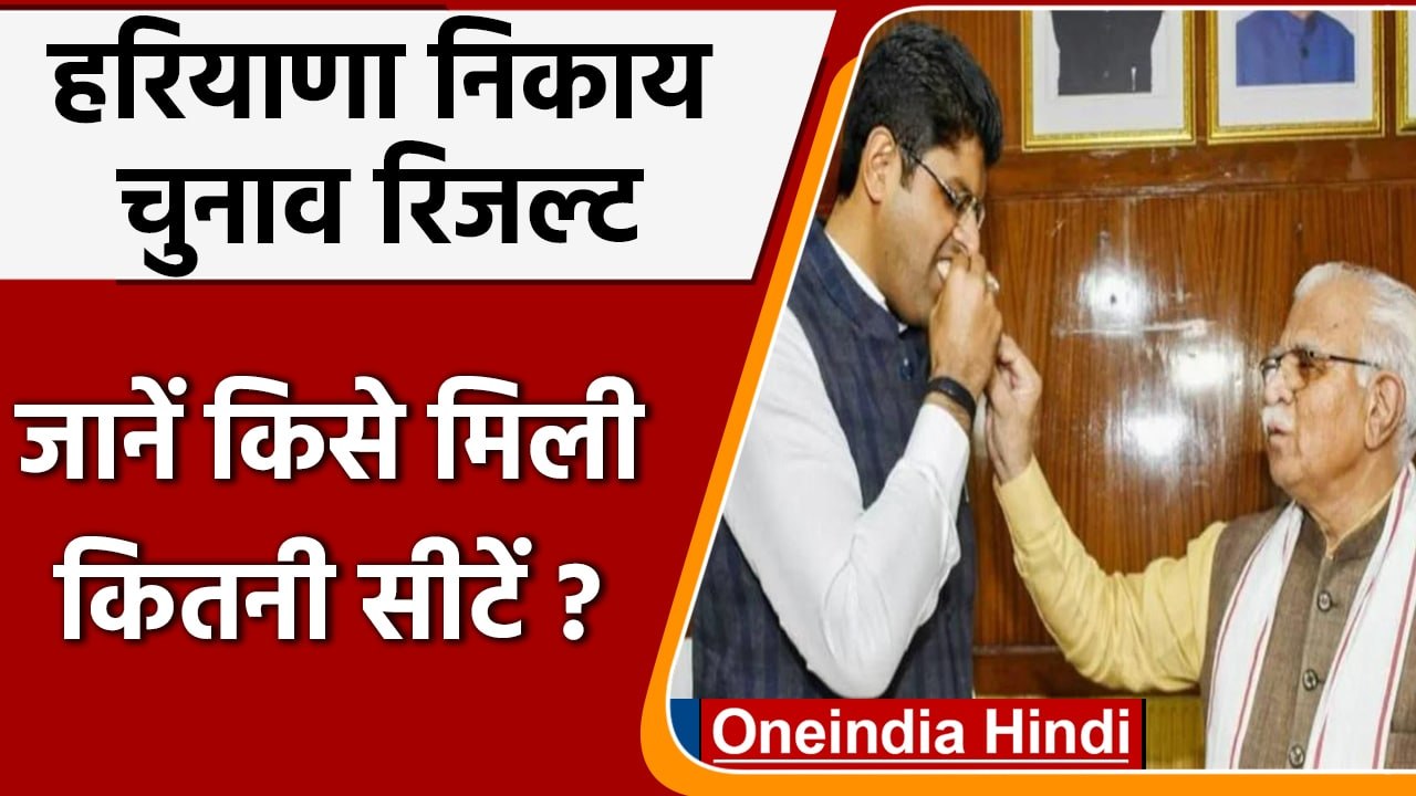 Haryana Municipal Election Results 2022: BJP-JJP की बंपर जीत  | वनइंडिया हिंदी | *Politics